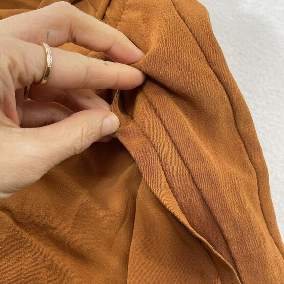 Eileen Fisher Women Pants Slacks Trousers Size L Fall Pumpkin Elastic Workwear - Picture 8 of 10